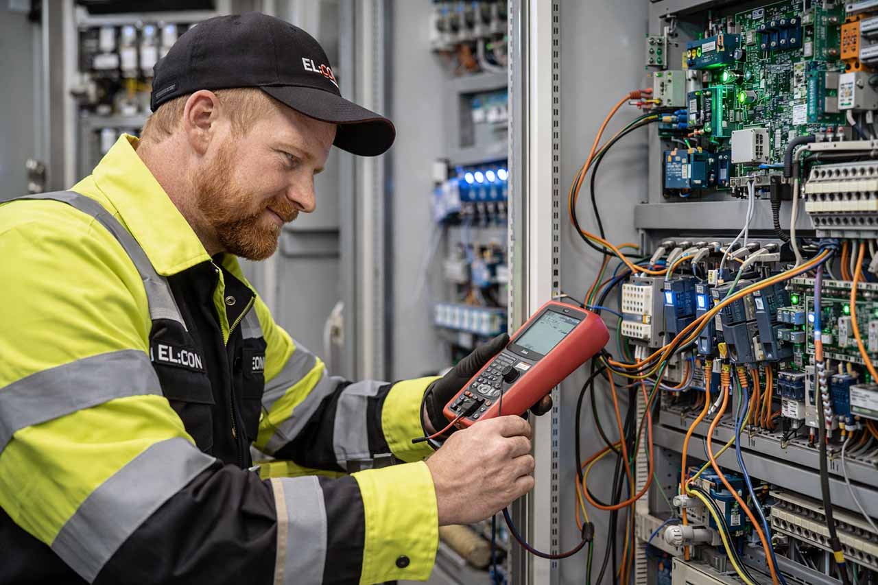 elektriker fra Kolding på opgave ved industrivirksomhed